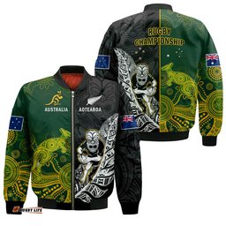 Australia Rugby Mix Aotearoa Rugby Bomber Jacket Wallabies All Black Special Version