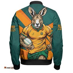 Amazing Aussie Aussie Wallabies Aboriginal Strength Wear Wallabies Rugby Edition Orange Bomber Jacket