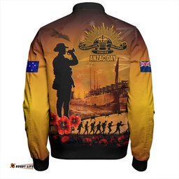 Amazing Aussie Australia ANZAC Day Guardian Of The Dawn Bomber Jacket
