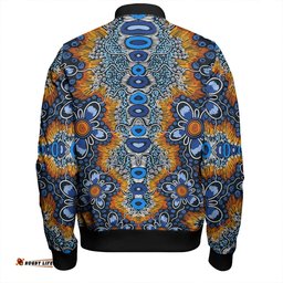 Amazing Aussie Australia Aboriginal Aboriginal Flowers Art Bomber Jacket