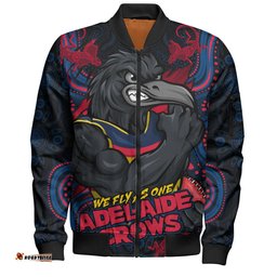 Amazing Aussie Adelaide Crows Spirit Warriors Of The Game Bomber Jacket
