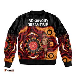 Australia Indigenous Rugby Bomber Jacket All Stars Aborigine Dreamtime Black Version