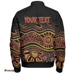 Amazing Aussie Australia Aboriginal Custom Dot In Aboriginal Style Bomber Jacket