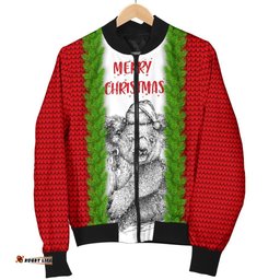 Australia Christmas Women's Bomber Jacket - Merry Christmas Koala