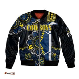 NRL North Queensland Cowboys Rugby Bomber Jacket Est 1992 Aboriginal