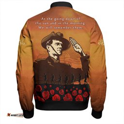 Amazing Aussie Australia Anzac Day Soldiers Salute To Remember Of Our Heroes Bomber Jacket