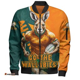 Amazing Aussie Aussie Wallabies Australian Roar The Rugby Championship Battle Orange Bomber Jacket