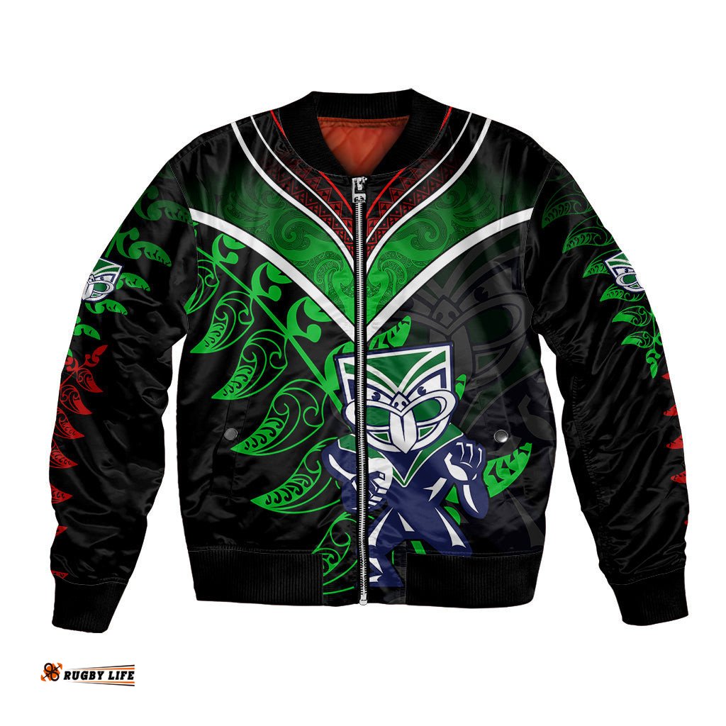 Personalised New Zealand Rugby Silver Fern Bomber Jacket The Maori Warriors