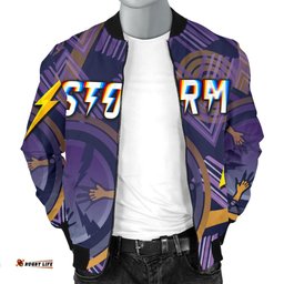 Melbourne Storm Men's Bomber Jacket Simple Indigenous - Purple