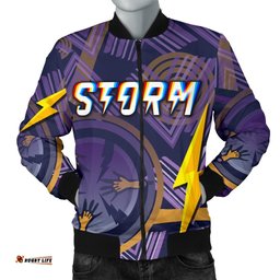 Melbourne Storm Men's Bomber Jacket Simple Indigenous - Purple