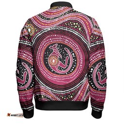 Amazing Aussie Australia Aboriginal Aboriginal Background Featuring Kangaroo Dot Design Bomber Jacket