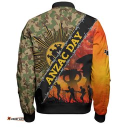 Amazing Aussie Australia Anzac Day Anzac Lest We Forget Quotes Vintage Style Bomber Jacket