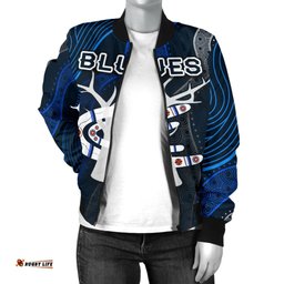 Carlton Women Bomber Jacket Blues Free Style Indigenous