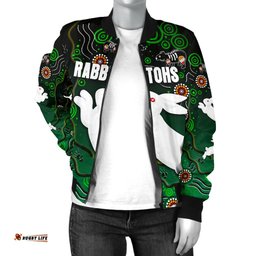 Rabbitohs Women's Bomber Jacket Simple Indigenous