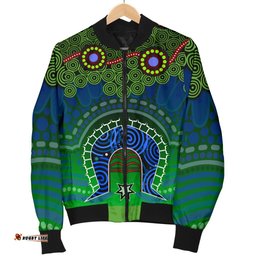 Torres Strait Men's Bomber Jacket - Dhari And Dot Patterns
