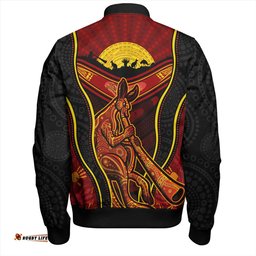 Amazing Aussie Australia Aboriginal Kangaroo Spirit Dreaming Bomber Jacket