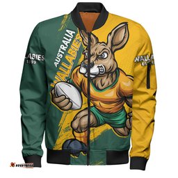 Amazing Aussie Aussie Wallabies Unstoppable Wallabies Spirit Of The Championship Yellow Bomber Jacket