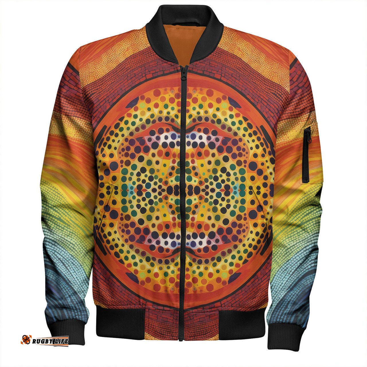 Amazing Aussie Australia Aboriginal Australian Indigenous Aboriginal Art And Dot Painting Techniques Bomber Jacket