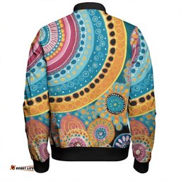 Amazing Aussie Australia Aboriginal Colorful Pattern And Dots Art Bomber Jacket