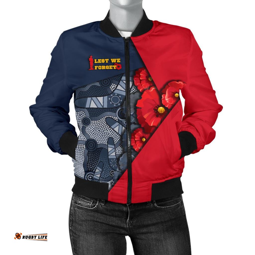 Aboriginal Bomber Jacket Women, Anzac Day