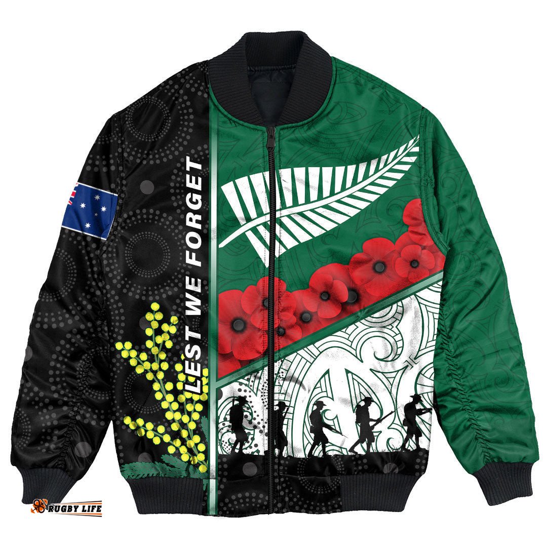 Australia Indigenous & New Zealand Maori Anzac Bomber Jacket