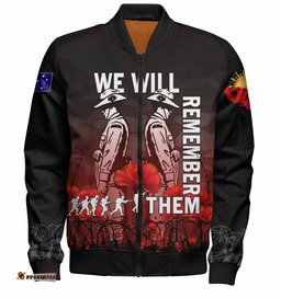 Amazing Aussie Australia Anzac Day Anzac Day Soldier We Will Remember Them Red Bomber Jacket