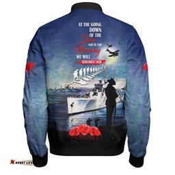 Amazing Aussie Australia Anzac Day At The Going Down Of The Sun Bomber Jacket