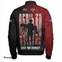 Amazing Aussie Australia Anzac Day Lest We Forget The Sacrifice Of Soldiers Bomber Jacket