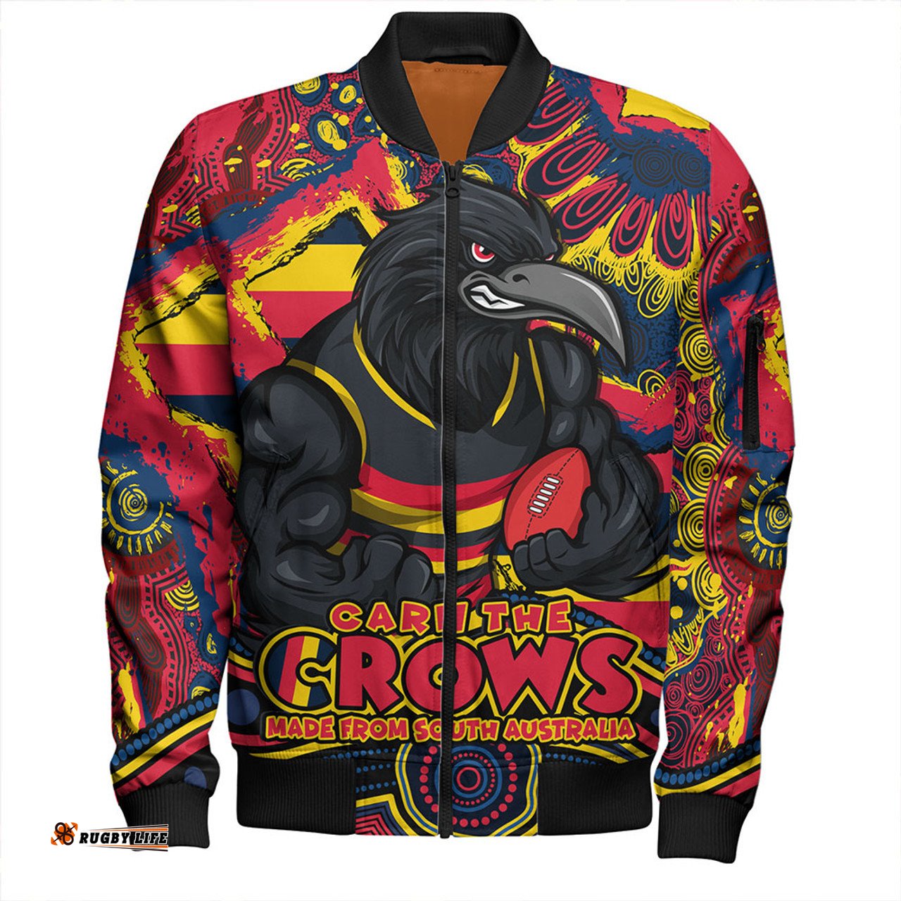 Amazing Aussie Adelaide Crows Blazing Spirit Of Victory Bomber Jacket