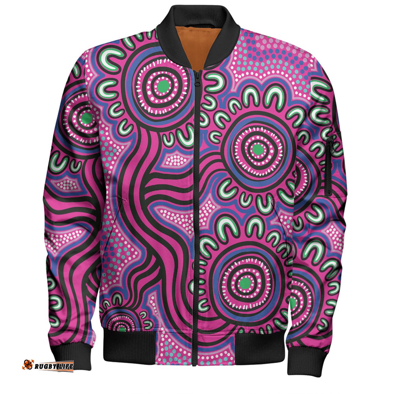 Amazing Aussie Australia Aboriginal Dot Patterns From Indigenous Australian Culture Bomber Jacket
