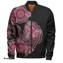 Amazing Aussie Australia Aboriginal Butterfly Dot Art Inspired Bomber Jacket