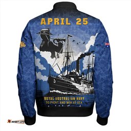 Amazing Aussie Australia Anzac Day Royal Australian Navy Camouflage Style Bomber Jacket