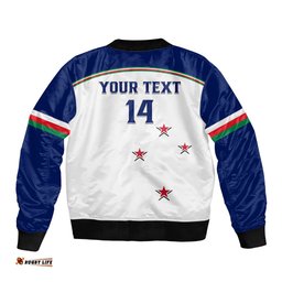 Personalised Warriors Rugby Bomber Jacket New Zealand Sporty White Style
