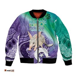 Vivid Bilby NAIDOC 2024 Bomber Jacket Macrotis Aboriginal Art Style