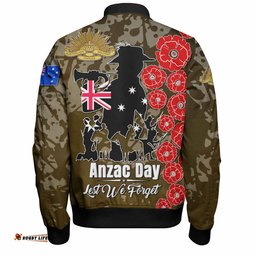 Amazing Aussie Australia Anzac Custom Lest We Forget Green Style Bomber Jacket