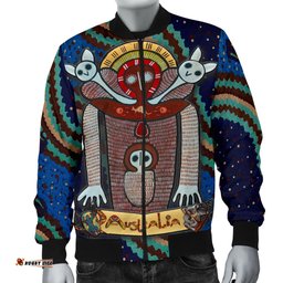 Wandjina Men's Bomber Jacket - Australian Aboriginal Mythology - My Australia