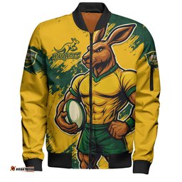 Amazing Aussie Aussie Wallabies Wallabies Kangaroo Power Rugby Bomber Jacket