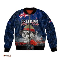 New Zealand ANZAC Day Bomber Jacket Freedom Ain't Free