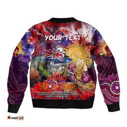 Personalised Australia Rugby Broncos ANZAC Bomber Jacket Brisbane Scratch Style