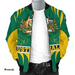 Bomber Jacket - Australian Coat Of Arms Jacket Koala - Men
