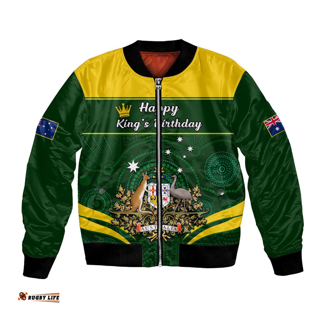 12 June Australia King Birthday Bomber Jacket Aboriginal National Color