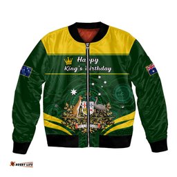 12 June Australia King Birthday Bomber Jacket Aboriginal National Color
