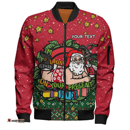 Amazing Aussie Australia Aussie Ugly Christmas Santa Present Bomber Jacket