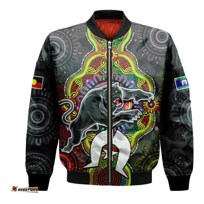 Custom Personalised Panthers Rugby NAIDOC Week Bomber Jacket Indigenous