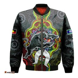 Custom Personalised Panthers Rugby NAIDOC Week Bomber Jacket Indigenous