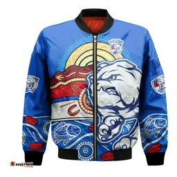 Western Bulldogs Aboriginal Football Bomber Jacket Dogs Style
