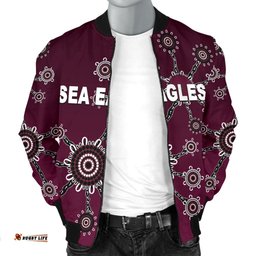 Warringah Men's Bomber Jacket Sea Eagles Simple Indigenous