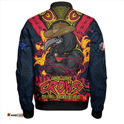 Amazing Aussie Adelaide Crows Ripped Legacy Of The Game The ANZAC Spirit Lives On Bomber Jacket