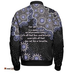 Amazing Aussie Australia Aboriginal The More You Know The Less You Need Purple Patterns Bomber Jacket