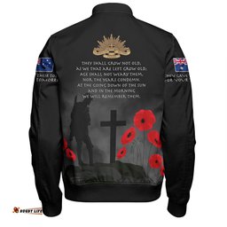 Amazing Aussie Australia Anzac Day Australia Remember Black Bomber Jacket